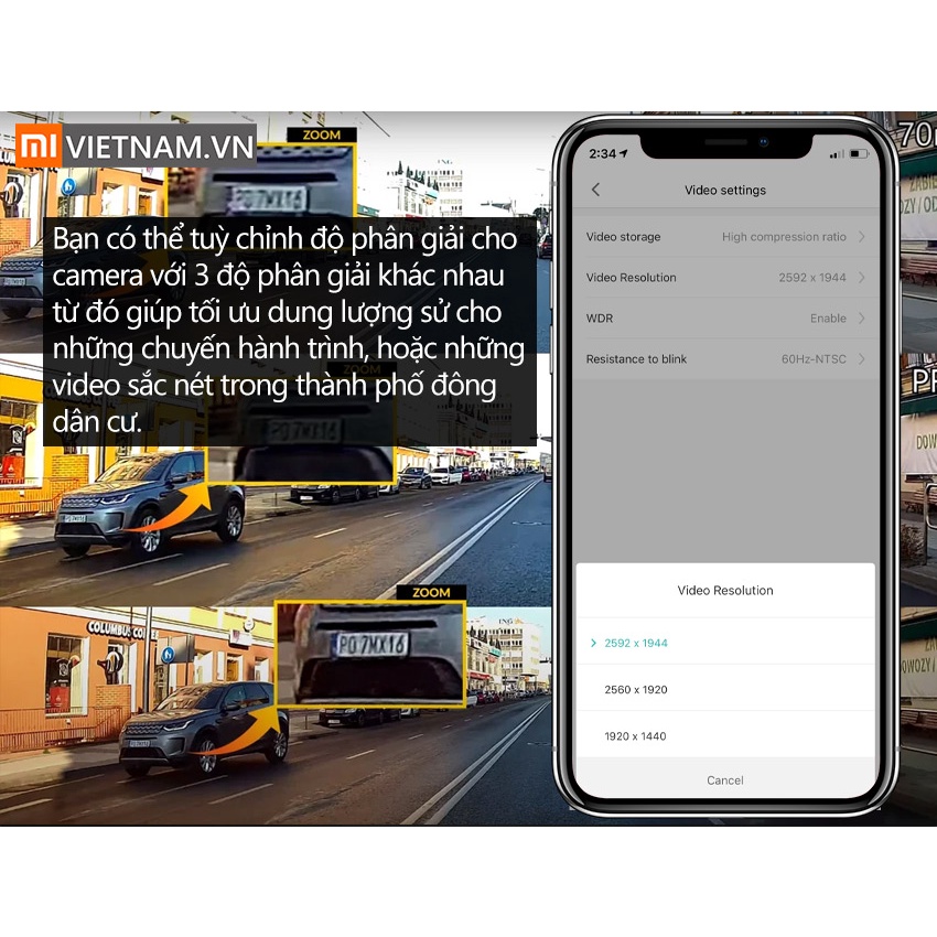 Camera Hành Trình Xiaomi 70MAI Pro plus A500s Bản Quốc Tế - Tích hợp sẵn GPS , 2.7K Ultra HD Video