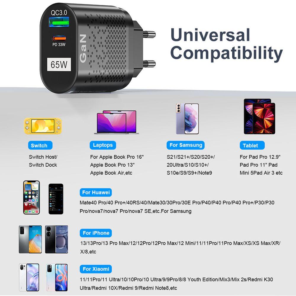 JONYE Củ Sạc Nhanh PD Type C Cho Huawei Xiaomi Samsung