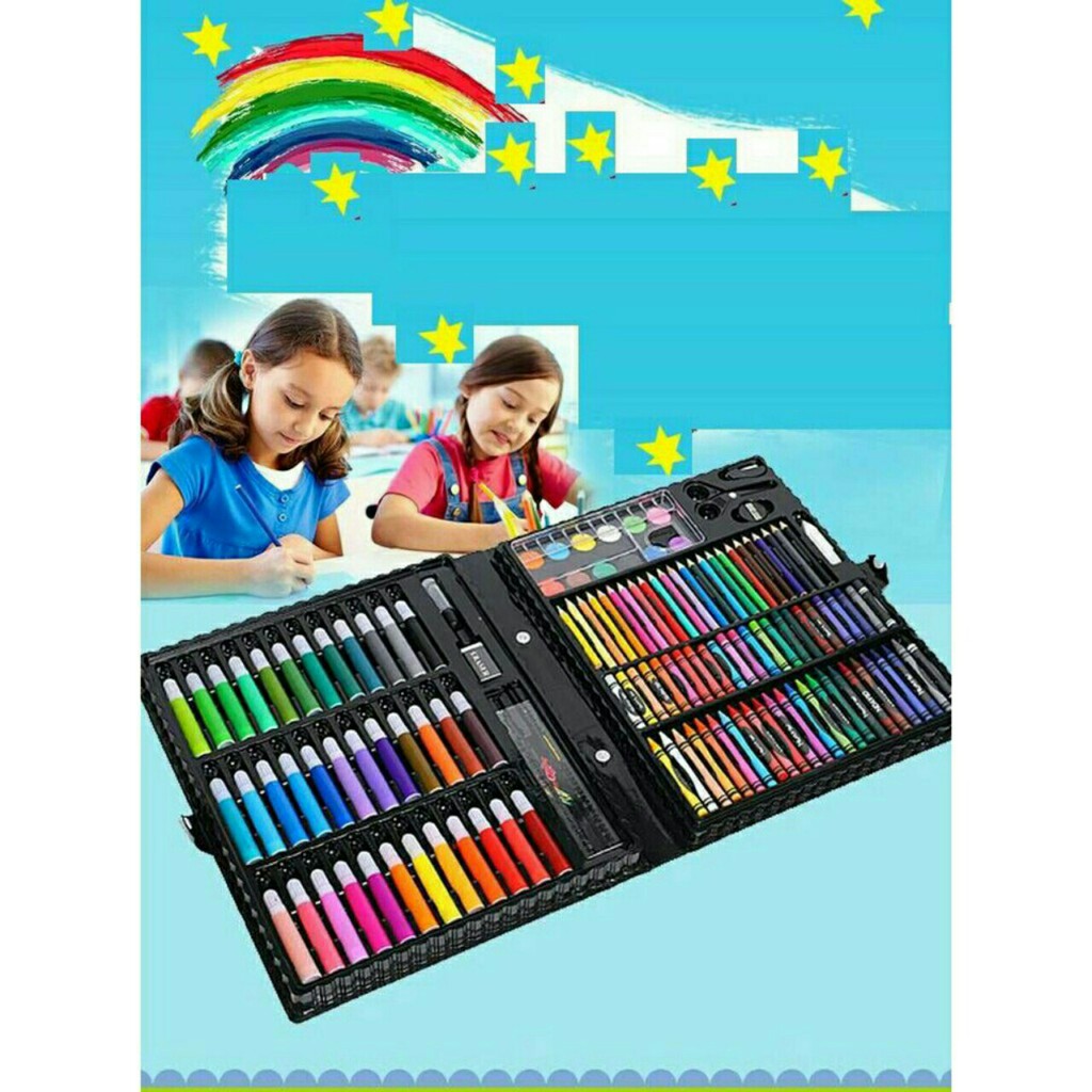 Hộp bút màu 150 cây siêu đẹp giành cho các bé.Kaori86