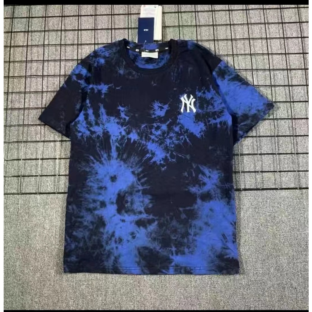 MLB Áo Thun Cotton Ngắn Tay Thêu Họa Tiết Cá Tính Cho Nam Nữ