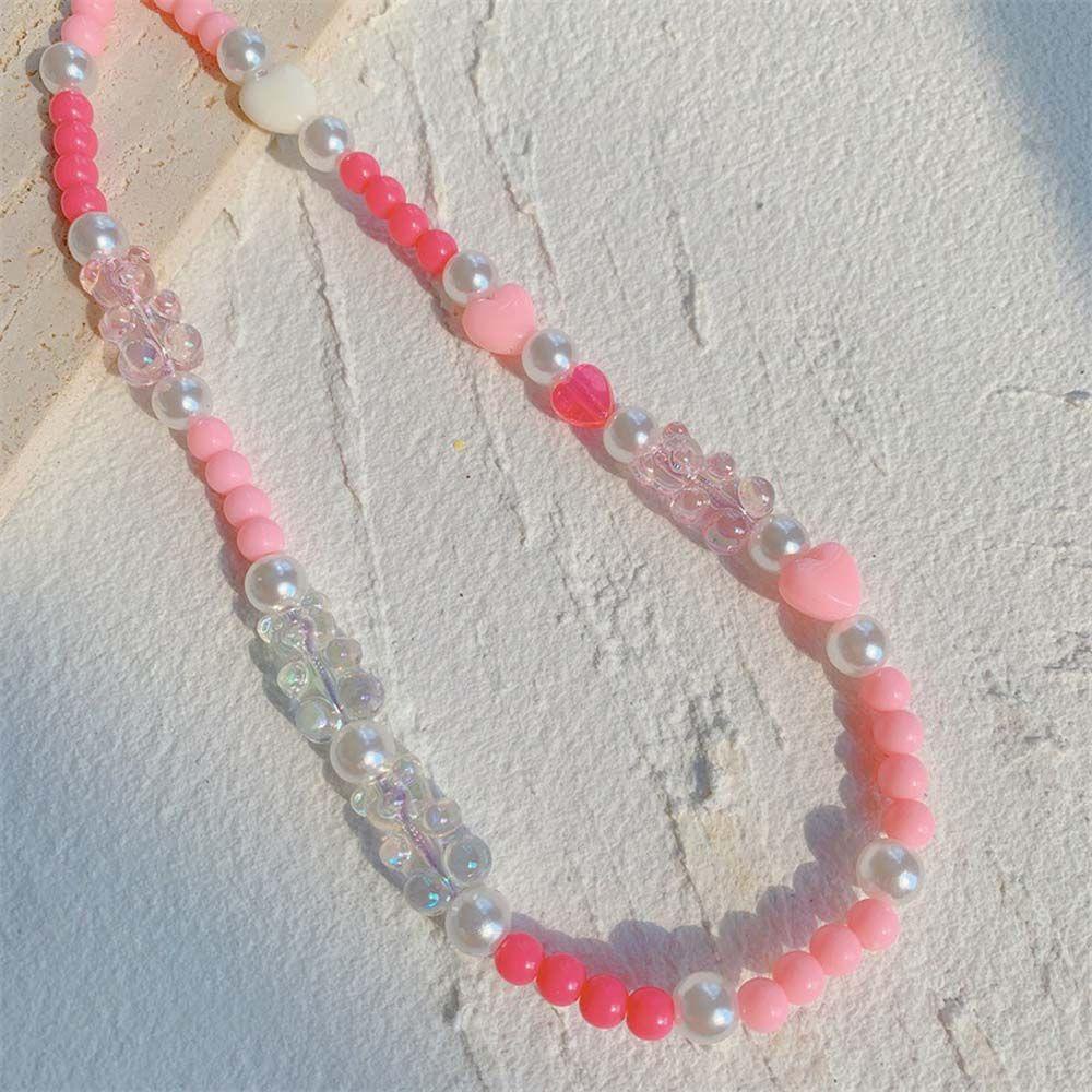 Dây Đeo Điện Thoại Handmade Chuỗi Hạt Hình Trái Tim Trang Trí Điện Thoại TAYLOR1