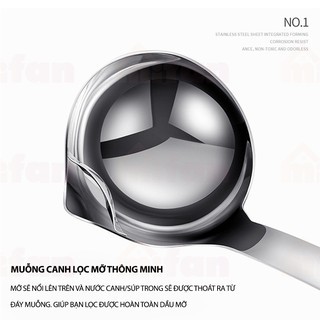 Muỗng Lọc Dầu Mỡ Inox 304 Tiện Dụng Cho Nhà Bếp - Hàng Cao Cấp