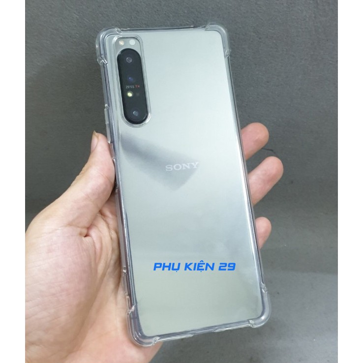 [Sony Xperia 1 Mark II/ Mark 2/ Xperia 1 II] Ốp lưng silicon dẻo trong suốt chống sốc cao cấp