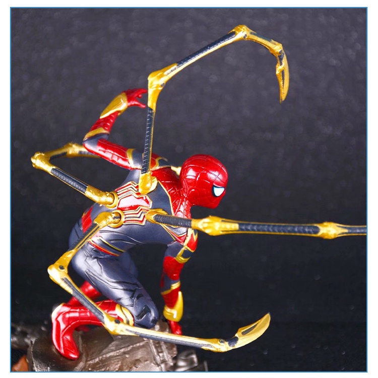 Mô Hình Người Nhện Tĩnh Iron Spider Man Infinity War 19CM - Chất liệu PVC cao cấp