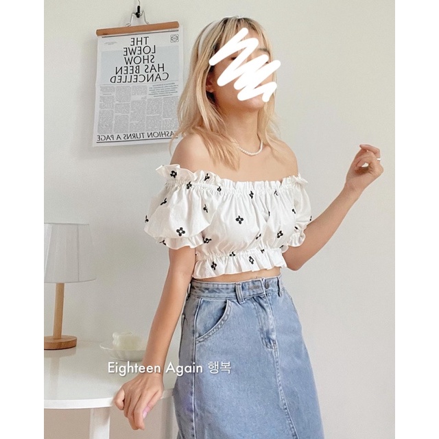 Áo Yoona Top hoa 18made ✿ 𝐁𝐲 𝐄𝐢𝐠𝐡𝐭𝐞𝐞𝐧 𝐀𝐠𝐚𝐢𝐧