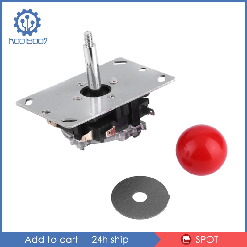 [KOOLSOO2]Game Console Triangle Rocker Arcade Handle Joystick w/ Red Ball Short Shaft