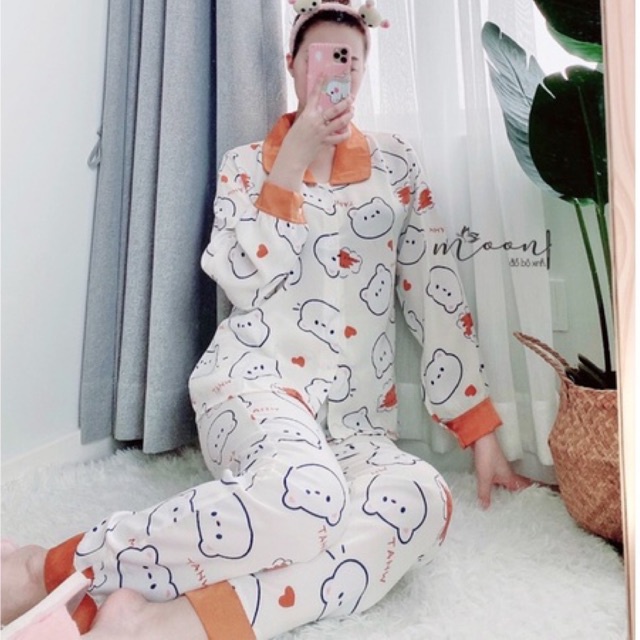Bộ dài lụa mango siêu mịn mát, hình shop tự chụp