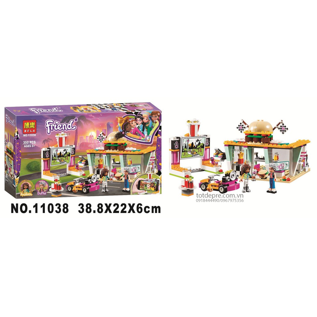 Bộ đồ chơi lắp ghép Friend 350 chi tiết kích thích sáng tạo mô phỏng phim hoạt hình