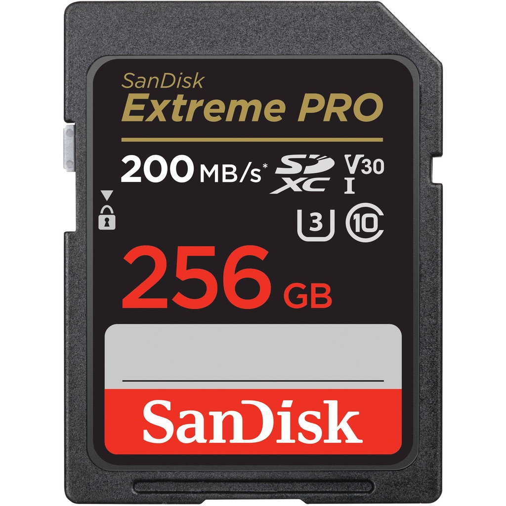 Thẻ nhớ SDXC SanDisk Extreme PRO 256GB UHS-I U3 4K V30 200MB/s 170MB/s