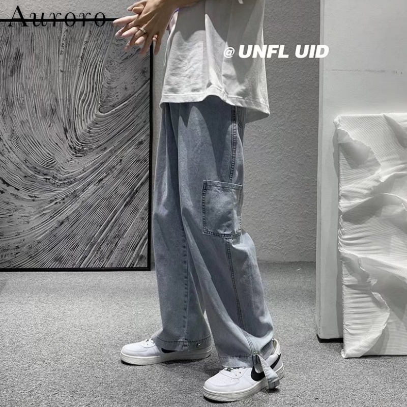 quần bò nam thời trang quần jean nam cao cấp quần tiếng Nhật  jean ống rộng from rộng quần nam hàn quốc unisex quần jean nữ chất đũi cao cấp quần jean