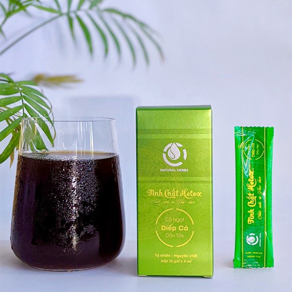 [Không đường] Tinh chất Diếp cá HETOX Mix Dâu tây, Cỏ ngọt - 100% Diếp cá nguyên chất ...