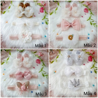 Set tất hài và băng đô cho bé