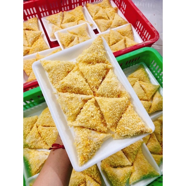 Chả giò hải sản tam giác vàng khay 10 cái (giao tphcm)
