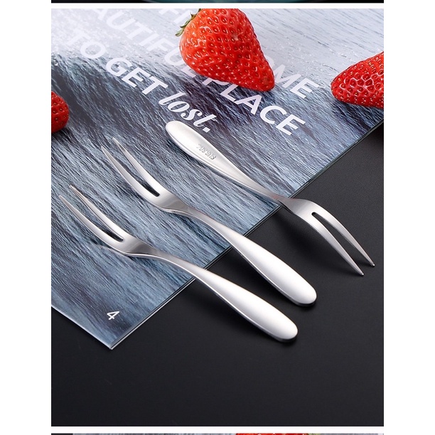 Nĩa ăn trái cây, nĩa ăn bánh mức inox 304 phong cách sang trọng cao cấp