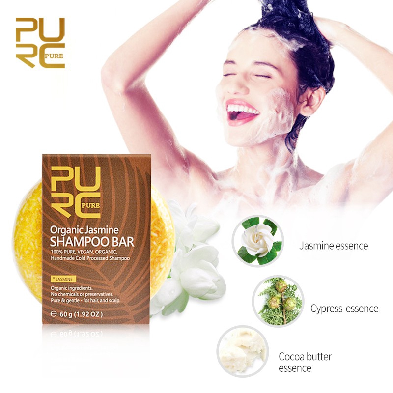 Bộ Bánh Dầu Gội PURC Hương Lài + Kem Ủ Tóc Để Chăm Sóc Tóc