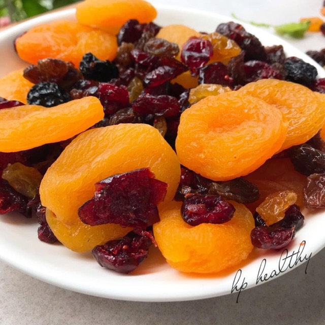 500G MIX FRUIT 3 Quả Mọng ( Mứt Trái Cây Hoa Quả Gồm : Nam việt quất, Mơ sấy, Nho 3 màu ) Hp Healthy