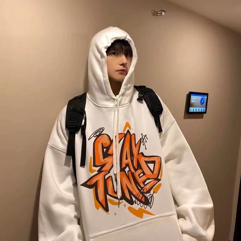3 Màu Áo Hoodie Nam Nữ phong cách Harajuku cá tính chất nỉ trần bông từ 45-75kg