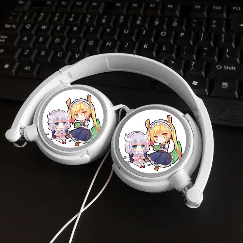 Tai nghe dạng chụp in hình Kobayashi-san Chi no Maid Dragon CÔ HẦU GÁI RỒNG  anime chibi