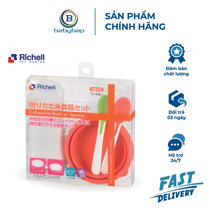Chén Ăn Dặm Gấp Gọn Kèm Muỗng Dành Cho Bé Từ 5 Tháng Tuổi