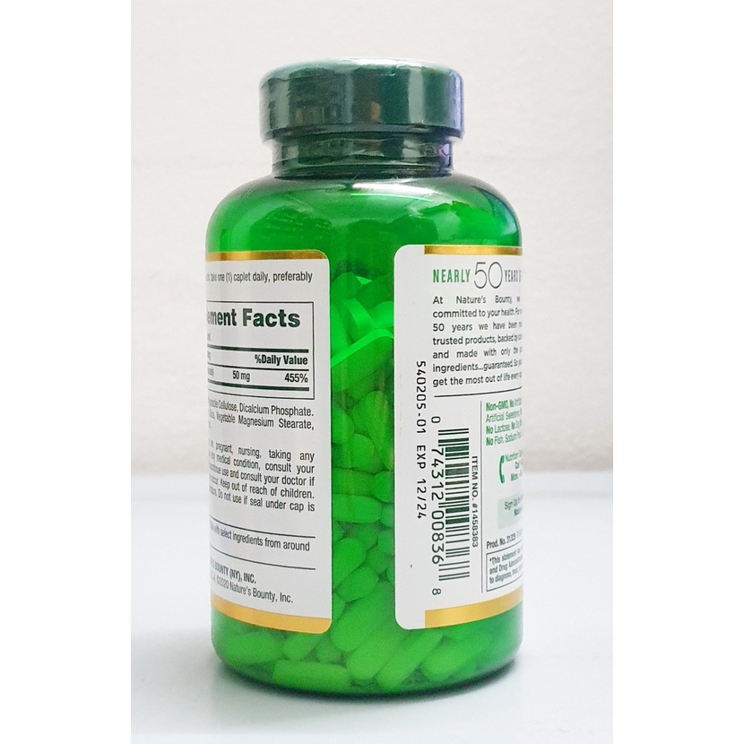 Viên Uống Bổ Sung Kẽm ZinC 50mg hãng Nature's Bounty chai 400 viên của Mỹ