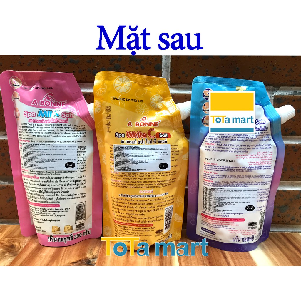 (hsd 02/2025) Muối tắm ABonne Thái Lan 350g (có vòi nắp).