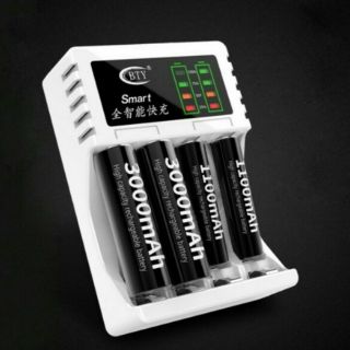 BỘ SẠC PIN AA - AAA THÔNG MINH TỰ NGẮT KHI ĐẦY