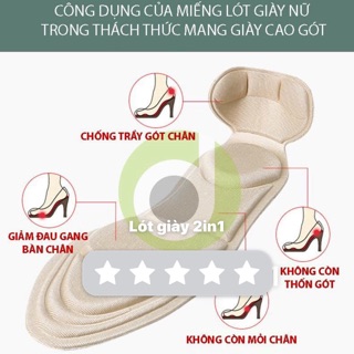SALE Miếng lót giày nữ 2 trong 1