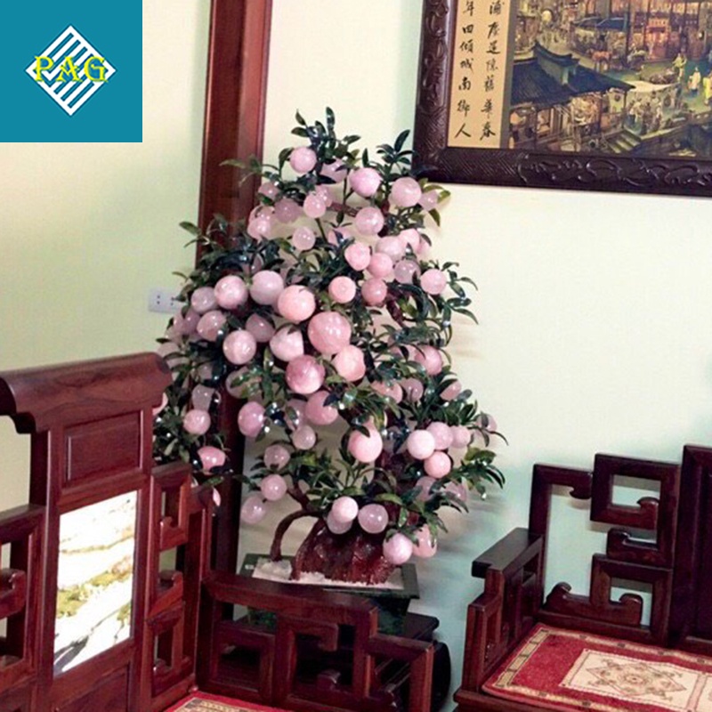 Cây Đào Tài Lộc Đá TA Hồng Tự Nhiên 88 Quả Siêu Đẹp
