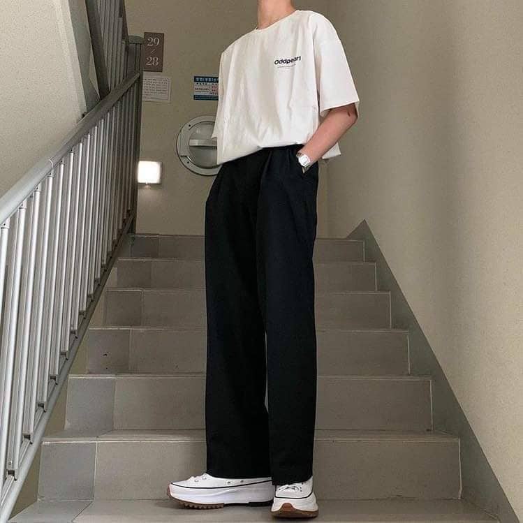 Quần Basic Pant Kaki Đen Dáng Suông Rộng - Chất Liệu Kaki Co Giãn Nhẹ Cực Đẹp Unisex Nam & Nữ