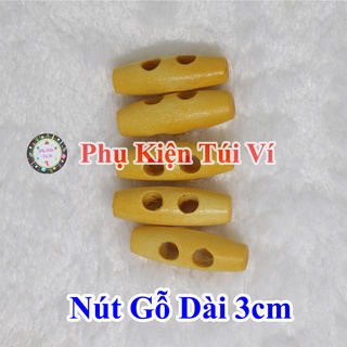 Nút gỗ dài 3cm