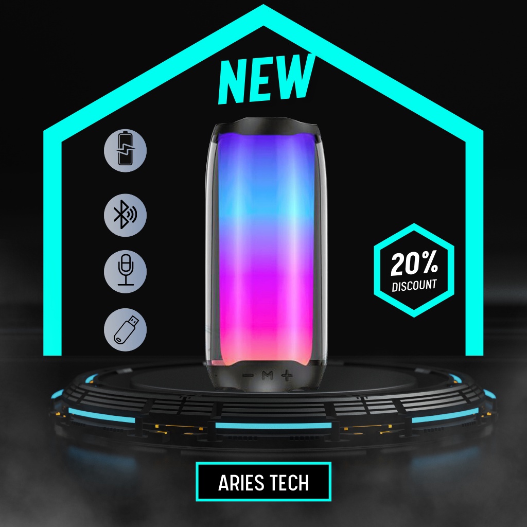 Loa Bluetooth Pulse 4 1.1 - Hiệu Ứng Led RGB - Âm 360