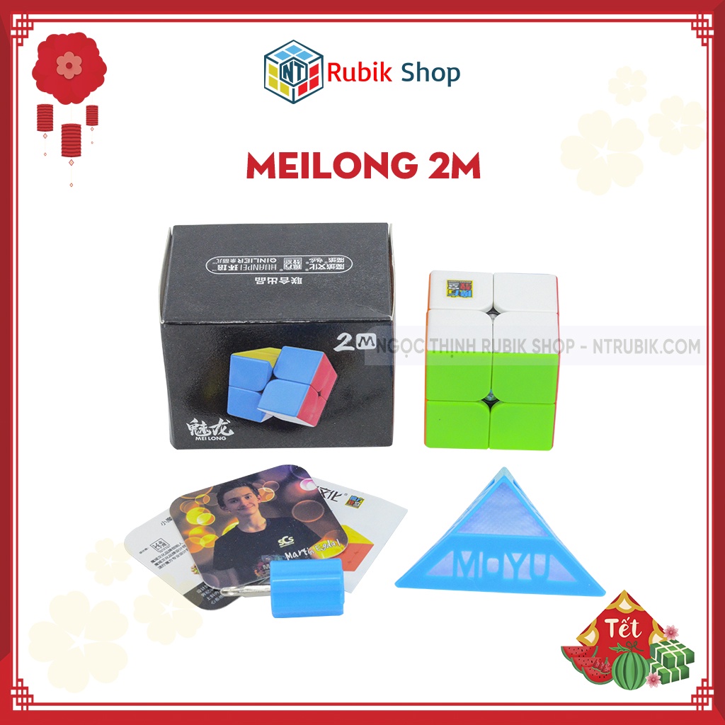 Rubik 2x2x2 Moyu Meilong 2M Stickerless (Hãng mod nam châm)