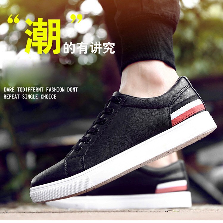 Giày nam thời trang sneaker cổ thấp- Phong cách hàn quốc ( đen sần )
