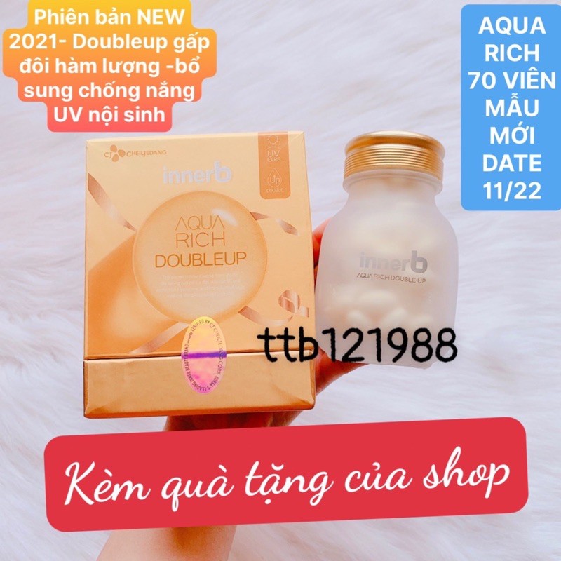 [ĐỦ BILL]Viên Uống Cấp Nước Collagen Innerb Aqua Rich 70 viên .