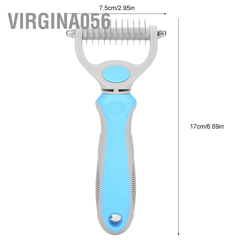 Lược chải lông hai mặt bằng thép không gỉ cho thú cưng tiện dụng