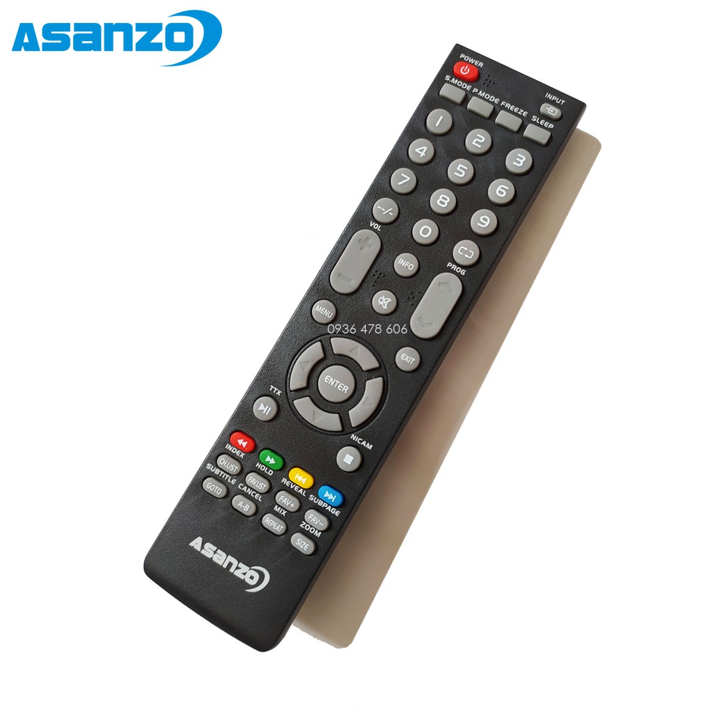 Điều khiển tv Asanzo mẫu 2