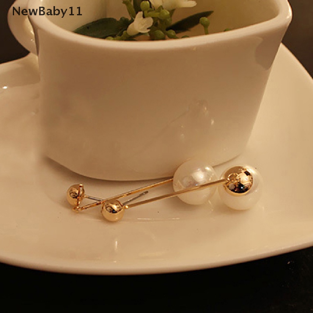 Bông Tai Dáng Dài Đính Ngọc Trai Nhân Tạo Thời Trang Dành Cho Nữ