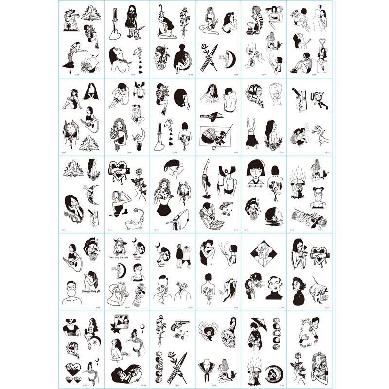 Sticker dán hình xăm mini - Hình xăm dán đa dạng cá tính 15 ngày chống thấm nước hot trend 2021 (Mẫu 01-20)