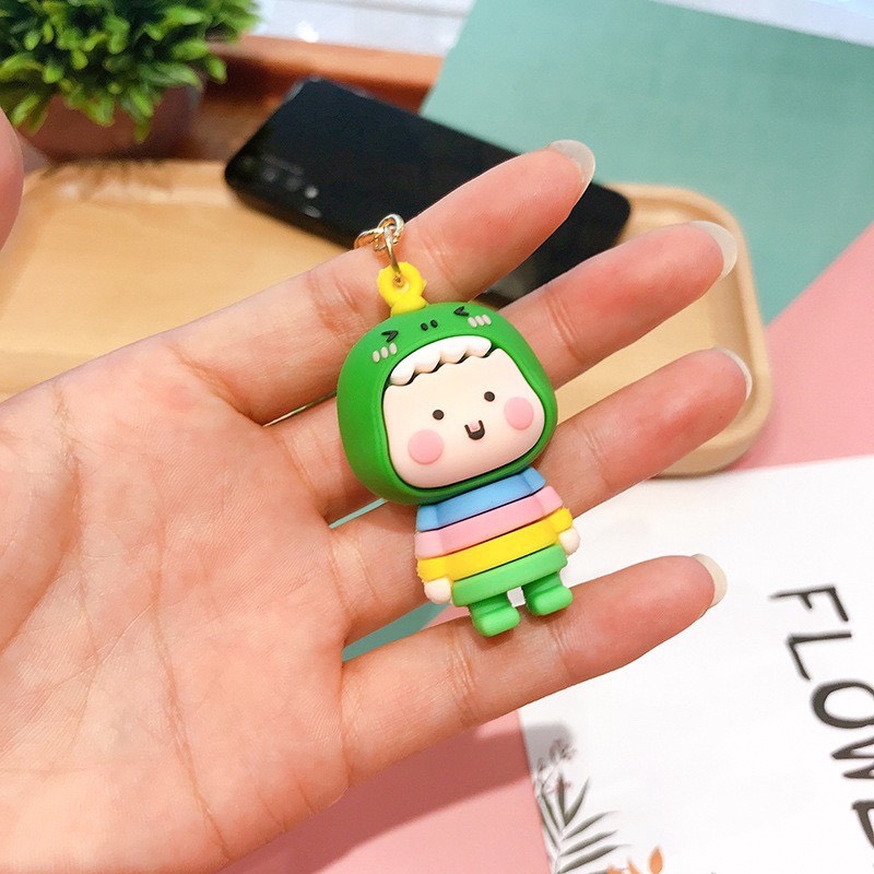 Móc Khóa Xe Khủng Long Cute, Móc Treo Khóa