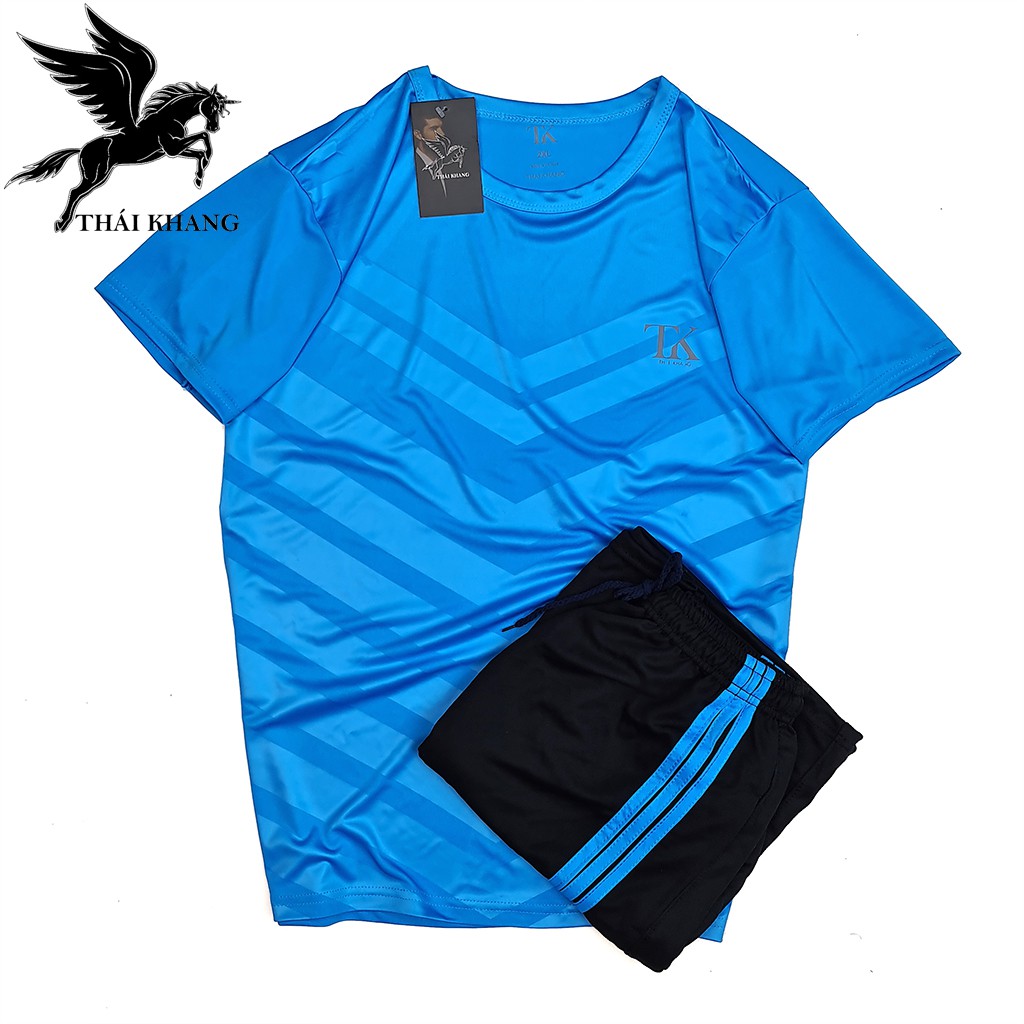 Bộ thể thao nam vải mềm siêu mát loại bộ quần áo thể thao hè thun lạnh mặc mát BTT 01 | BigBuy360 - bigbuy360.vn