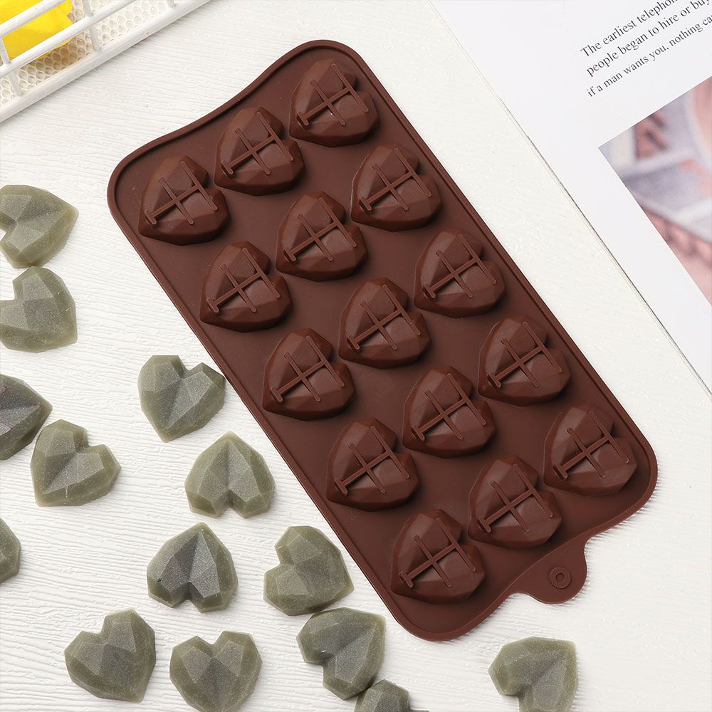 CONOPERYKhuôn làm bánh  bằng silicon 15 ngăn hình trái tim 3D cao cấp