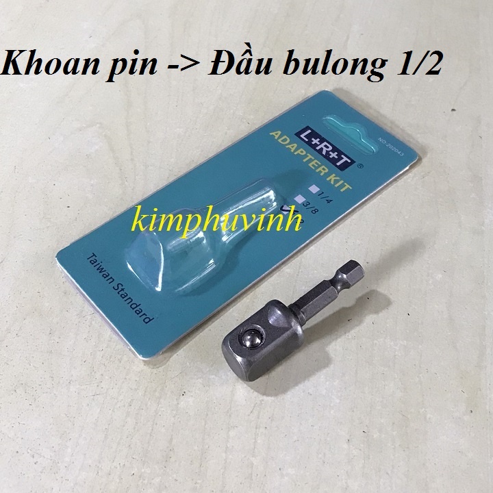 01 CÁI - ĐẦU CHUYỂN KHOAN PIN -> ĐẦU BẮN BULONG 1/2
