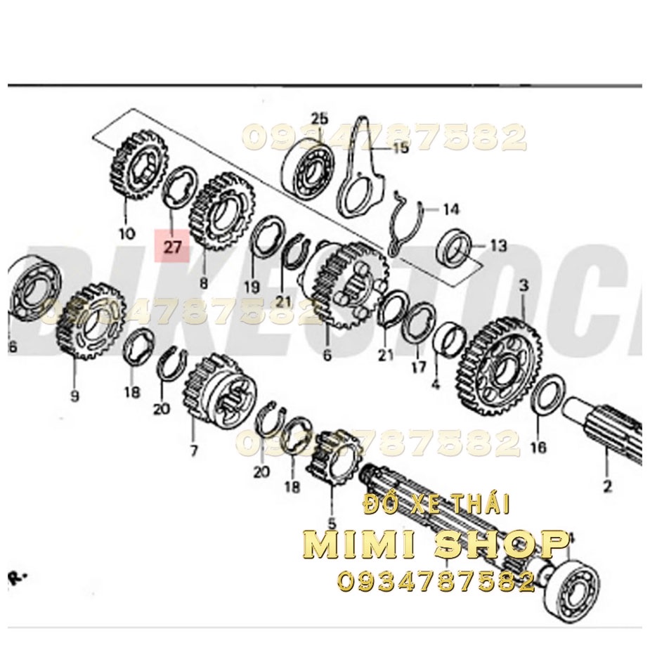 ĐỆM C THEN HOA 20MM HÀNG CHÍNH HÃNG HONDA WAVE100 (2015) VIỆT NAM | 90466KRS830 3