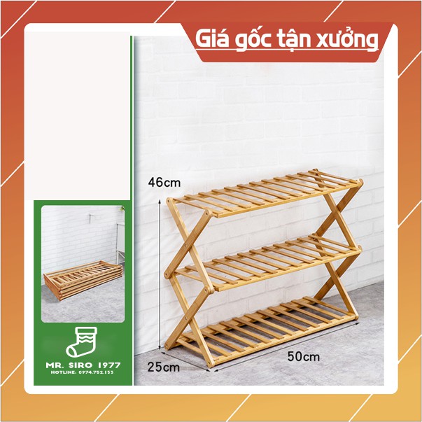 [HTSP82]Kệ để giày dép nhiều tầng gỗ tre, gấp xếp gọn nhẹ Mrsiro1977✨⚡[SIÊU SALE]✨⚡Kệ không cần lắp ráp cho gia đình