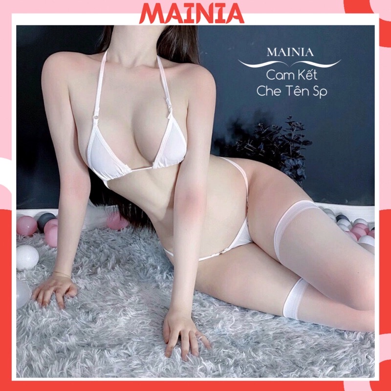 Set Bộ Đồ Lót Nữ Màu Trơn Dây Mảnh Quần Lọt Khe Sexy Gợi Cảm Mainia Shop