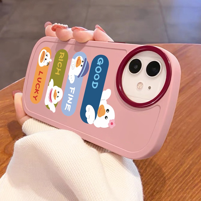 SUNTAIHO Ốp lưng iphone Ốp điện thoại mềm chống sốc in hình vịt hoạt hình thích hợp cho iPhone 11 12 13 promax X xr XS max 7 8 Plus
