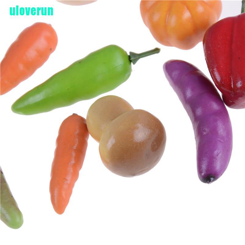 HANDMADE Set 10 Mô Hình Rau Củ Mini Trang Trí Nhà Búp Bê