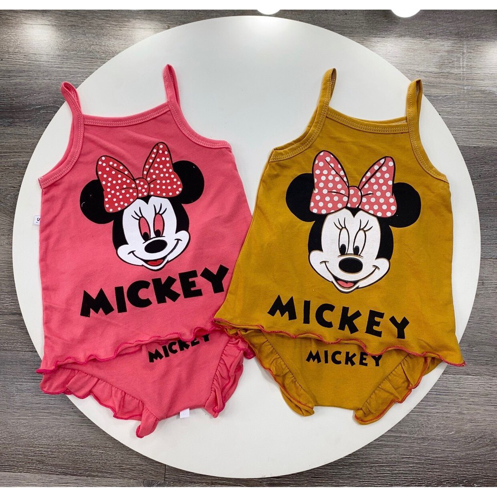 BỘ 2 DÂY BÉ GÁI IN HÌNH MICKEY 8-18Kg