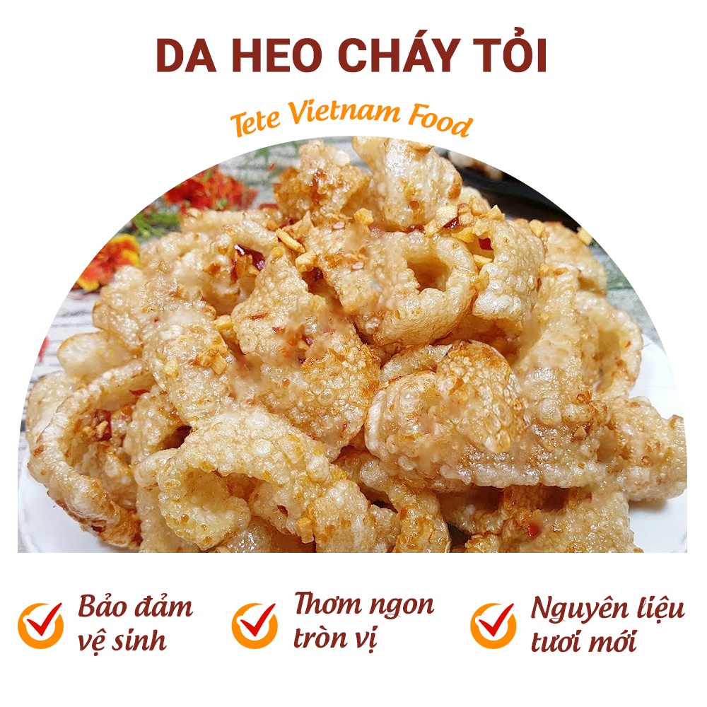 [Mã NGOCBABA9 giảm 30K ]DA HEO CHIÊN GIÒN CHẤY TỎI ỚT ( GÓI 120G). DA HEO NHÀ LÀM VSATTP | BigBuy360 - bigbuy360.vn