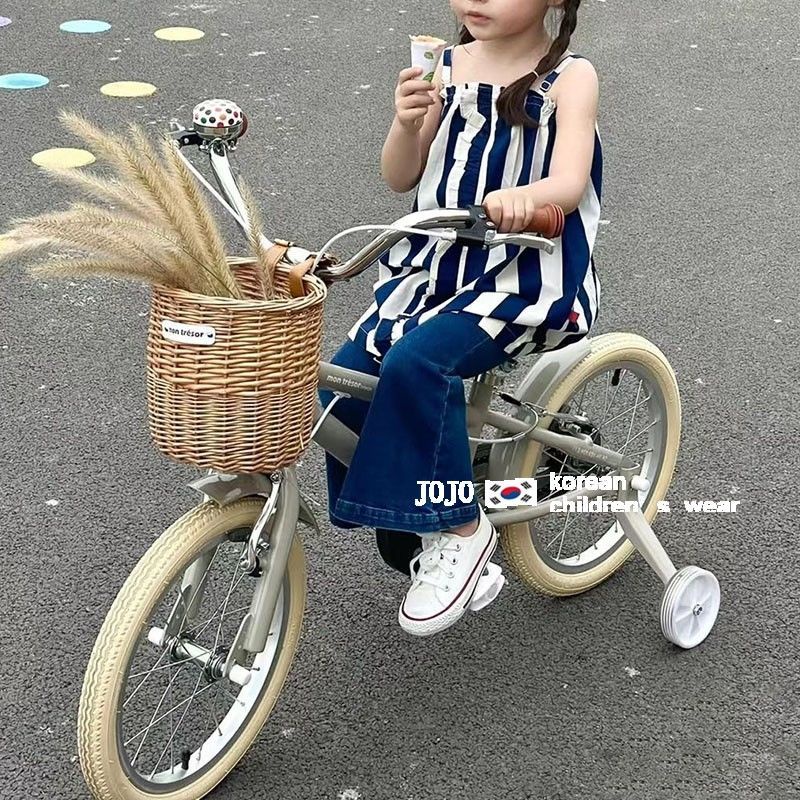 Áo Hai Dây Họa Tiết Kẻ Sọc Thời Trang Mùa Hè Cao Cấp Cho Bé Gái